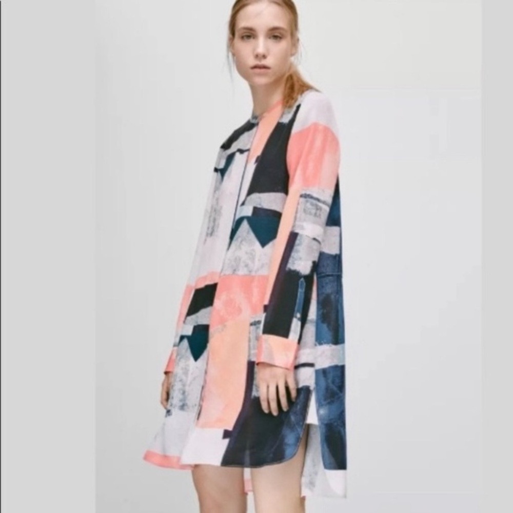 Arizia Silk Shirt Dress Small